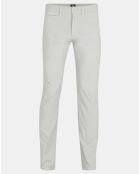Pantalon chino slim Popplin Stretch gris clair